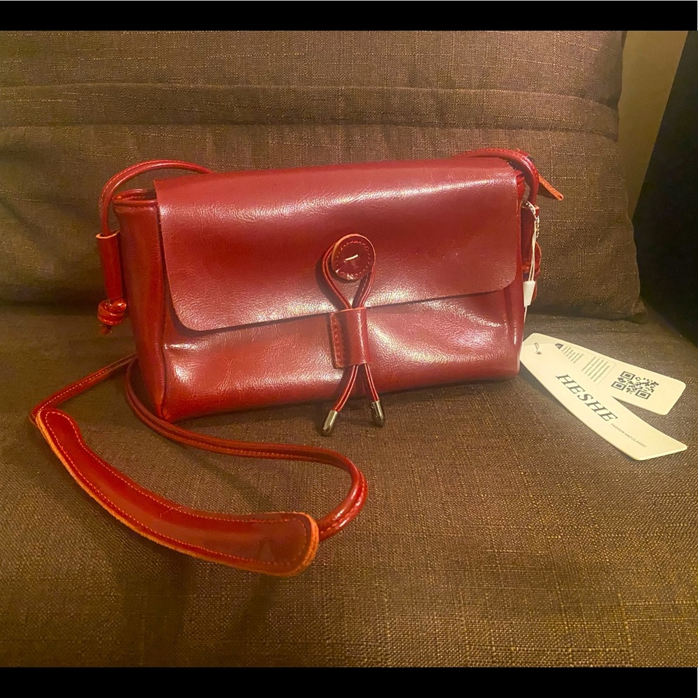 Red Vegan Leather Bag